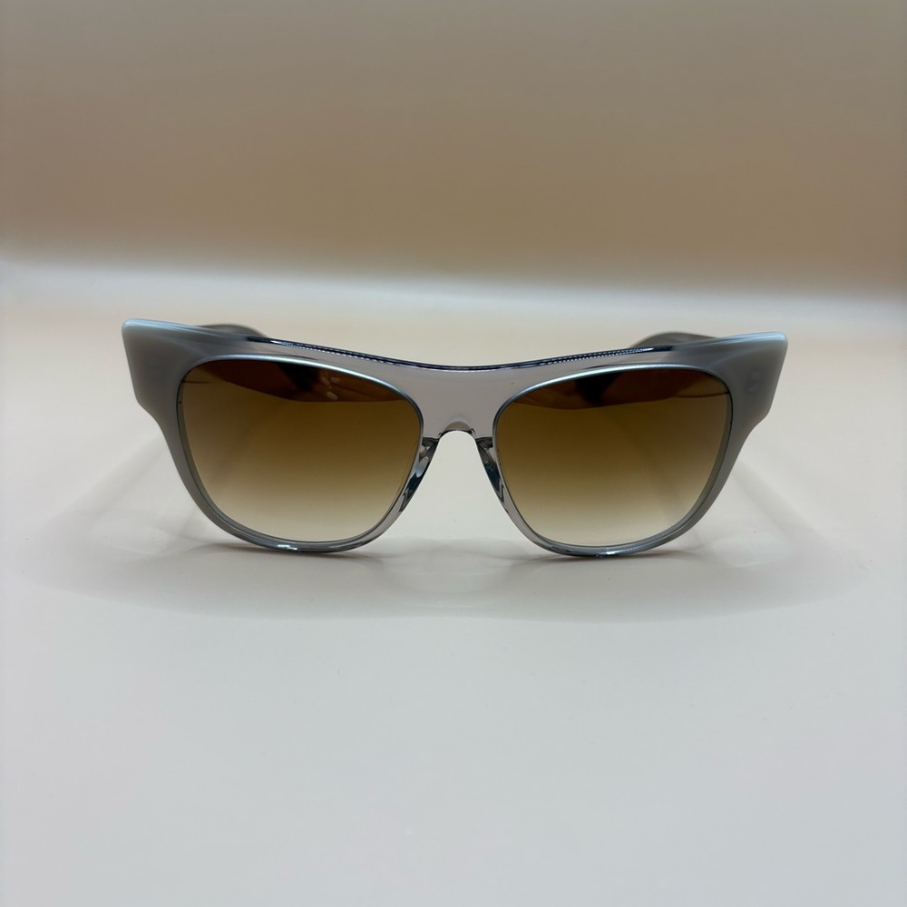 DITA Gray Cat-Eye Sunglasses with Angular Design